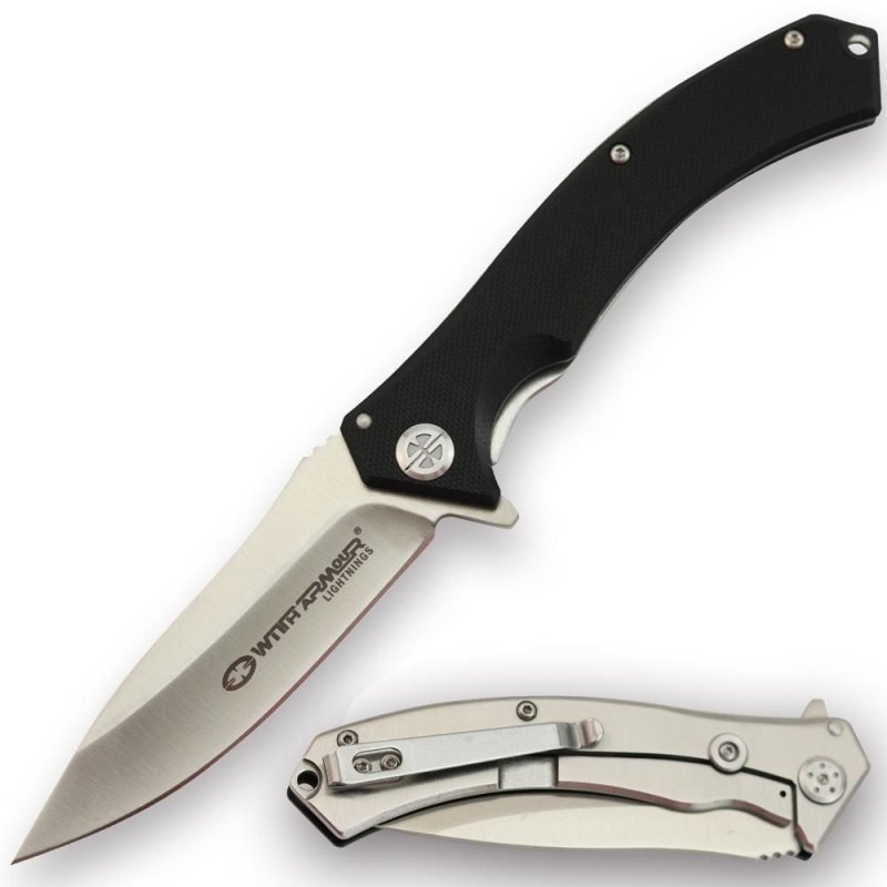 Складной нож Авалон сталь D2, рукоять нержавеющая сталь в интернет-магазине art-steel.ru, фото