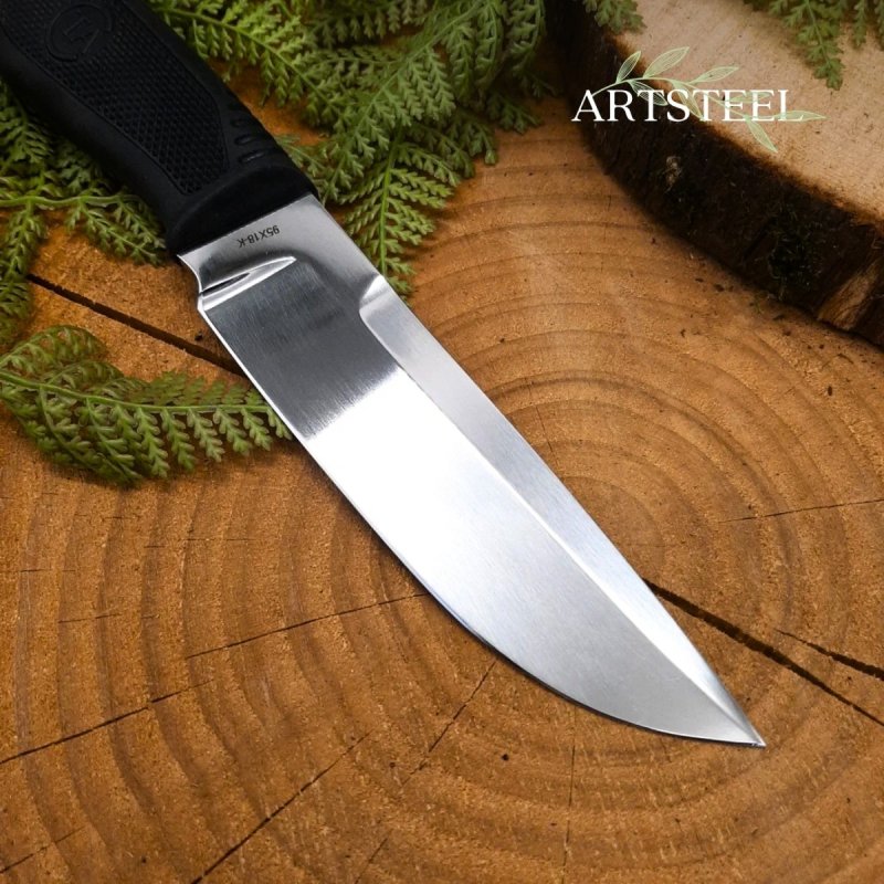 Нож Пласт-1Т из стали 95Х18, рукоять резина в интернет-магазине art-steel.ru, фото