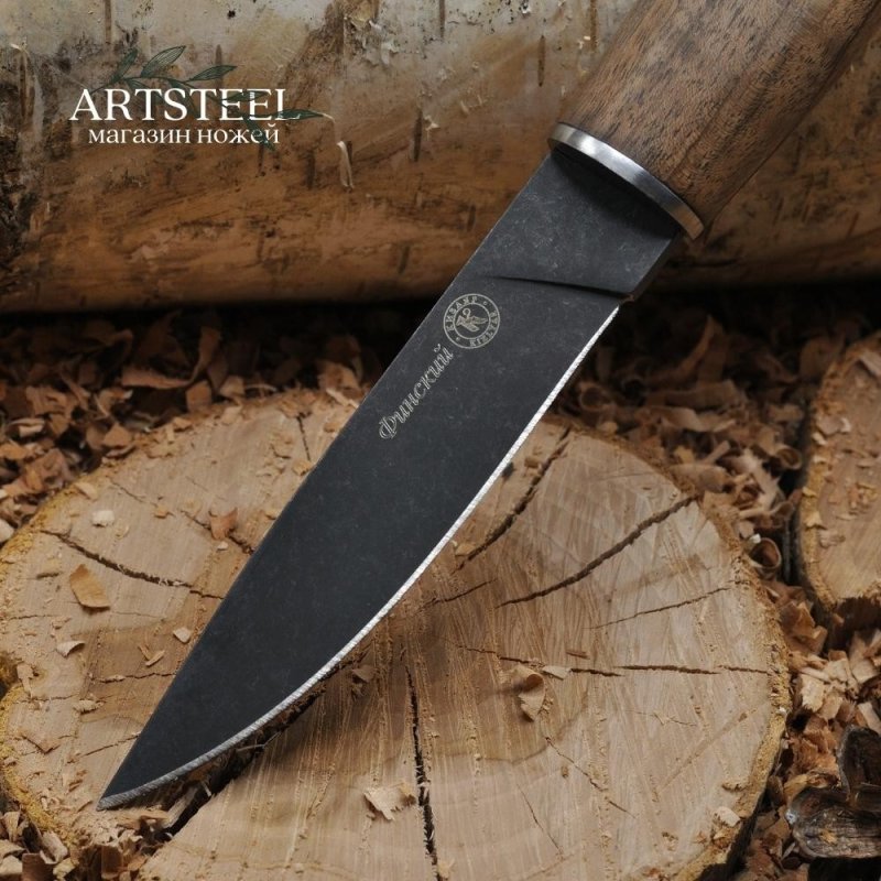Туристический нож Финский, сталь AUS8, рукоять орех в интернет-магазине art-steel.ru, фото