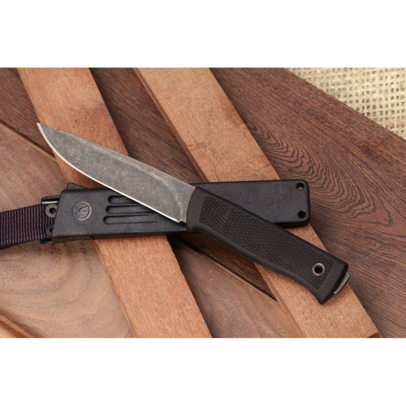 Туристический нож Сова, сталь AUS8, рукоять эластрон в интернет-магазине art-steel.ru, фото