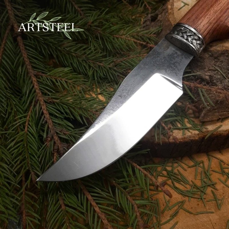 Нож Корсар из стали 95Х18, рукоять литье мельхиор, Бубинга в интернет-магазине art-steel.ru, фото