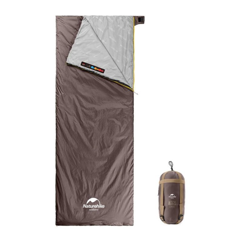 Мешок спальный Naturehike NH21MSD09 мини LW180, размер XL, коричневый, молния слева в интернет-магазине art-steel.ru, фото