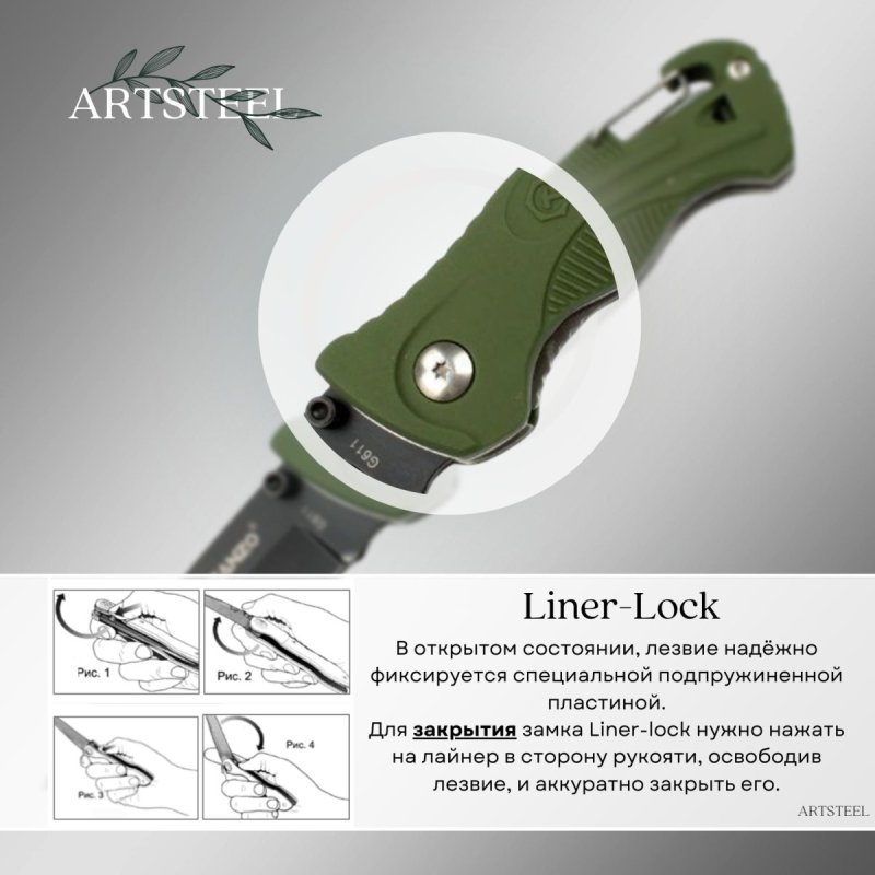 Складной нож Ganzo, сталь 420C, рукоять пластик в интернет-магазине art-steel.ru, фото