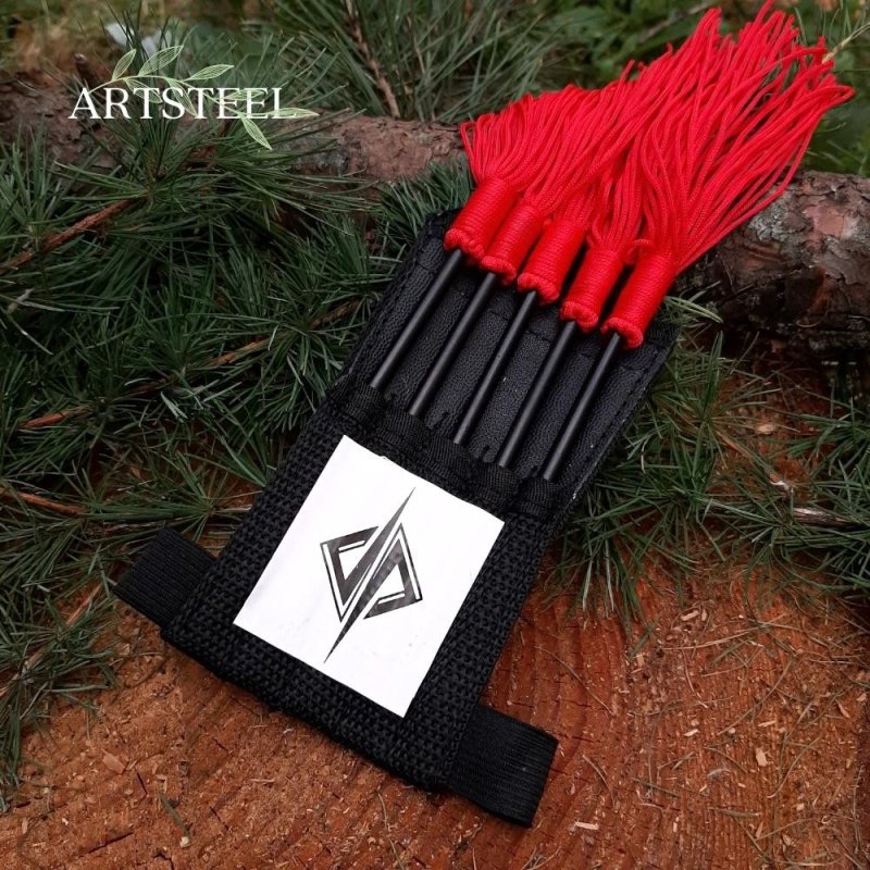 Колышки метательные  (в наборе 5 шт.), сталь 420, рукоять сталь в интернет-магазине art-steel.ru, фото