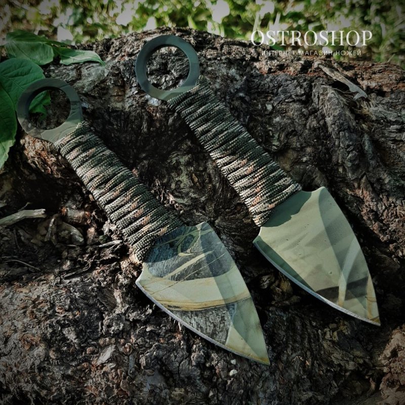 Набор метательных Стрела, сталь 420, рукоять обмотка паракордом в интернет-магазине art-steel.ru, фото