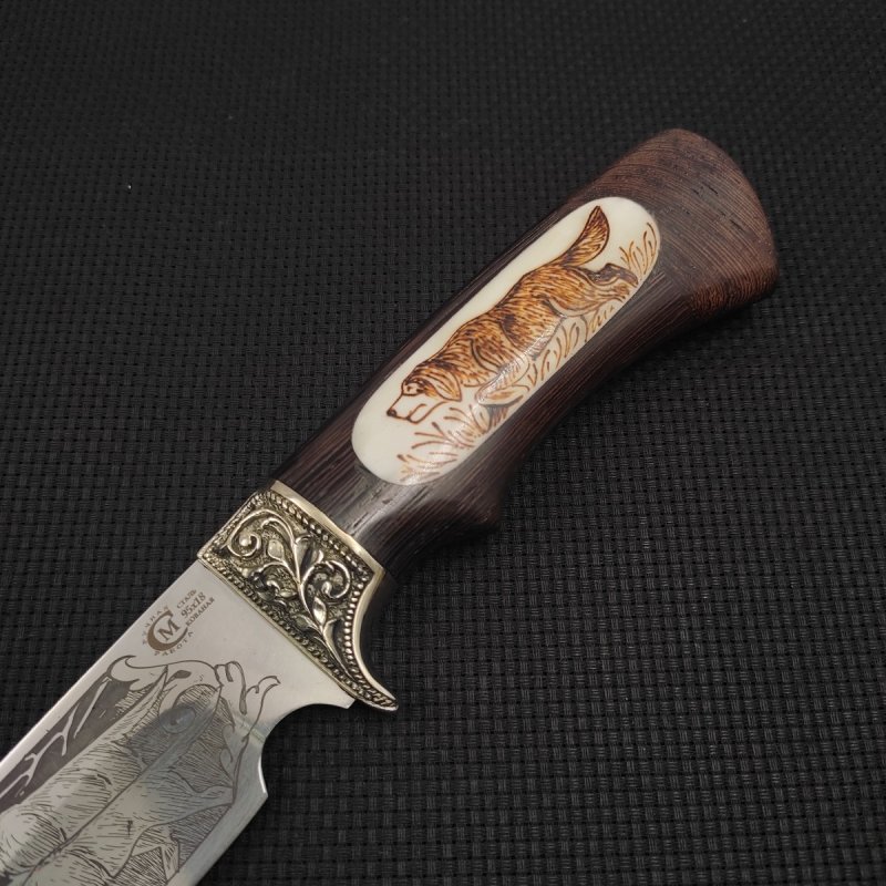 Нож Лорд из стали 95х18, рукоять венге, литьё мельхиор в интернет-магазине art-steel.ru, фото