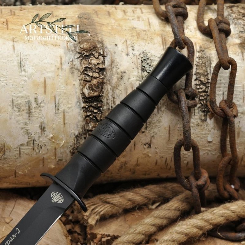 Туристический нож Адмирал-2, сталь 65Х13, рукоять резина, сталь в интернет-магазине art-steel.ru, фото
