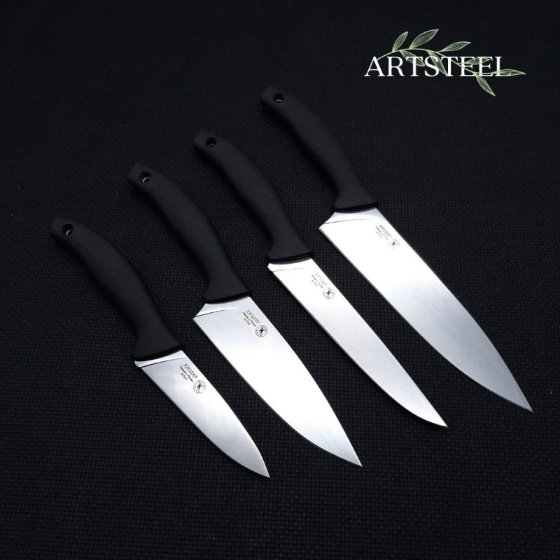Набор кухонных ножей "Квартет" на подставке в интернет-магазине art-steel.ru, фото