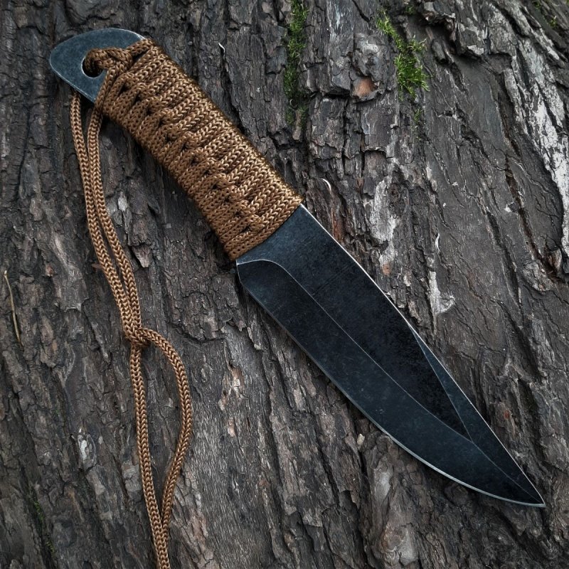 Метательный нож Дартс-1, сталь 420, рукоять сталь, паракорд в интернет-магазине art-steel.ru, фото