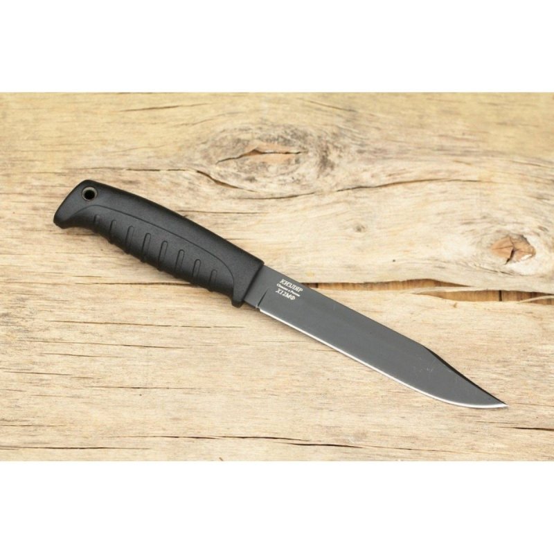 Нож Таран Х12МФ стоунвош черный эластрон в интернет-магазине art-steel.ru, фото