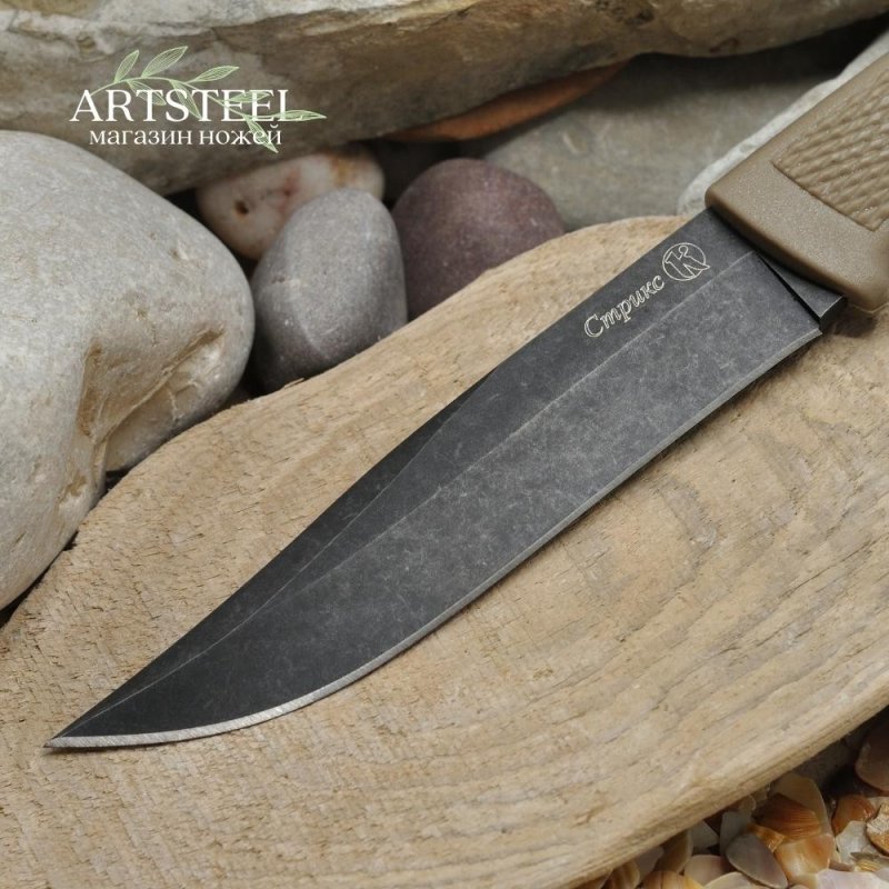 Туристический нож Стрикс, сталь AUS8, рукоять эластрон в интернет-магазине art-steel.ru, фото