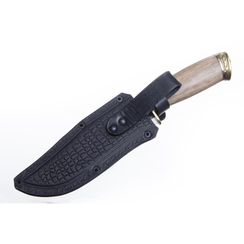 Нож Зодиак дерево с латунной фурнитурой в интернет-магазине art-steel.ru, фото