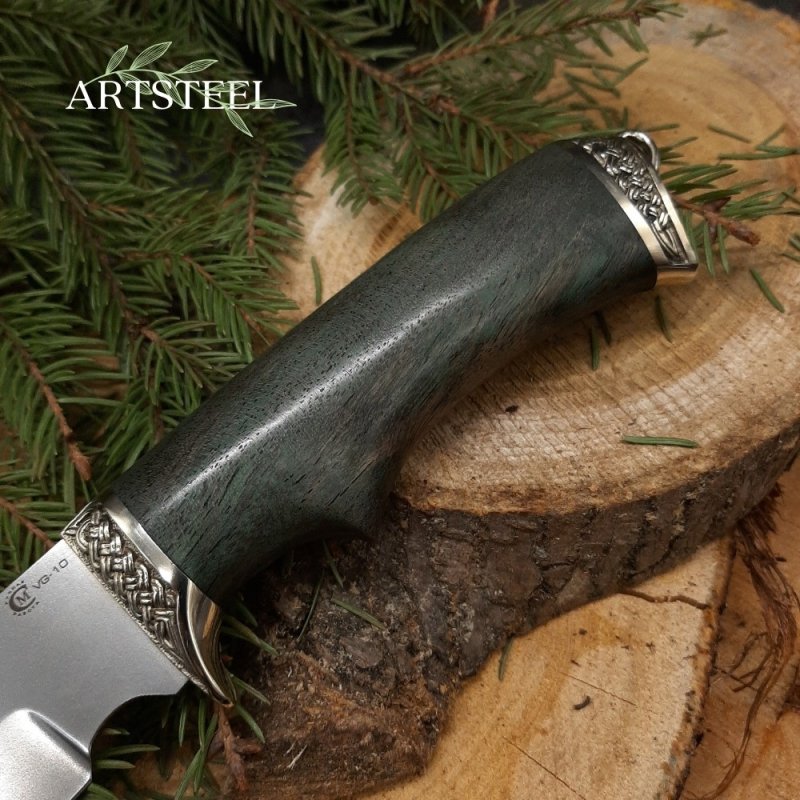 Нож Легионер из стали VG-10, рукоять ореховый кап в интернет-магазине art-steel.ru, фото