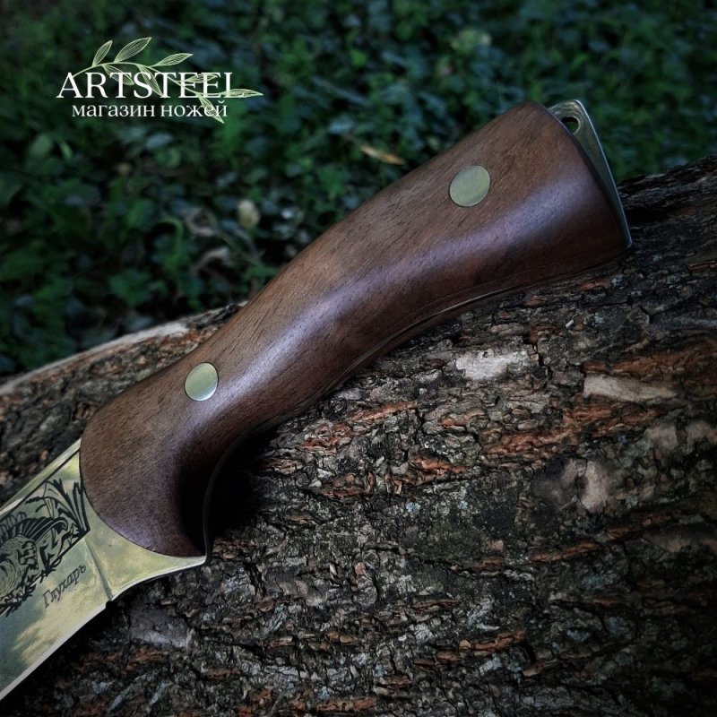 Туристический нож Глухарь, сталь AUS8, рукоять дерево в интернет-магазине art-steel.ru, фото
