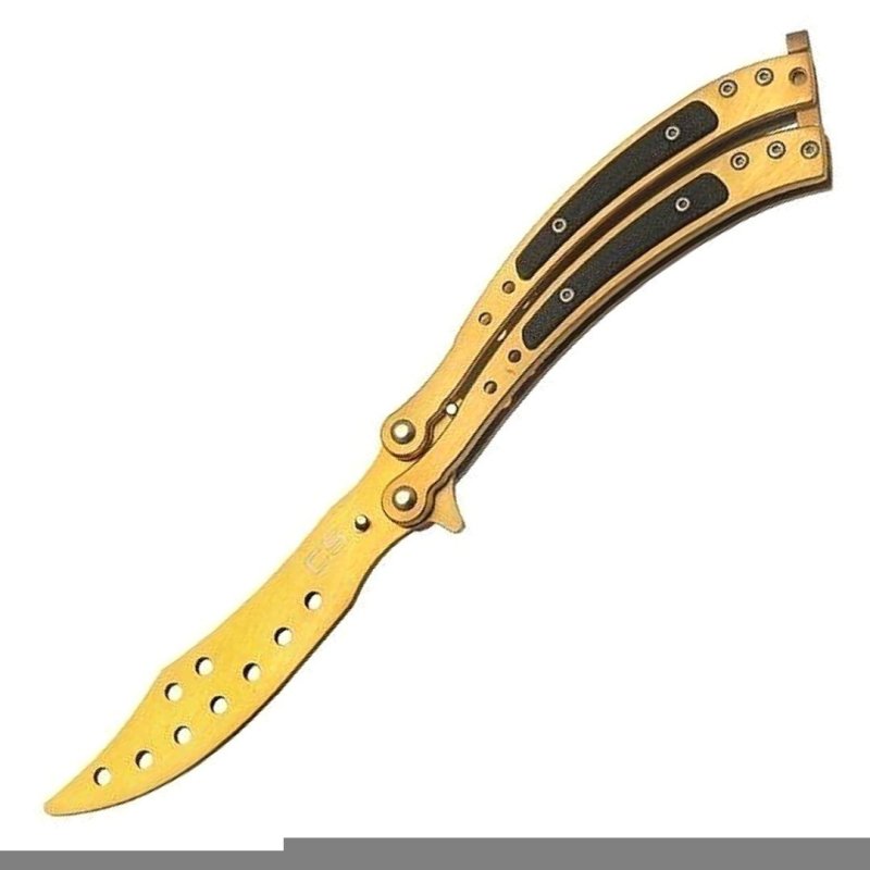 Нож бабочка тренировочный Viking Nordway, сталь 420, рукоять сталь в интернет-магазине art-steel.ru, фото