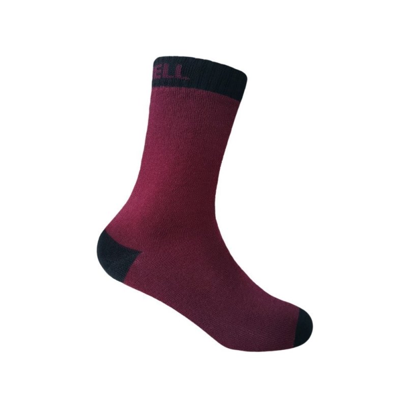 Водонепроницаемые носки детские DexShell Ultra Thin Children Socks S (16-18 см), бордовые в интернет-магазине art-steel.ru, фото