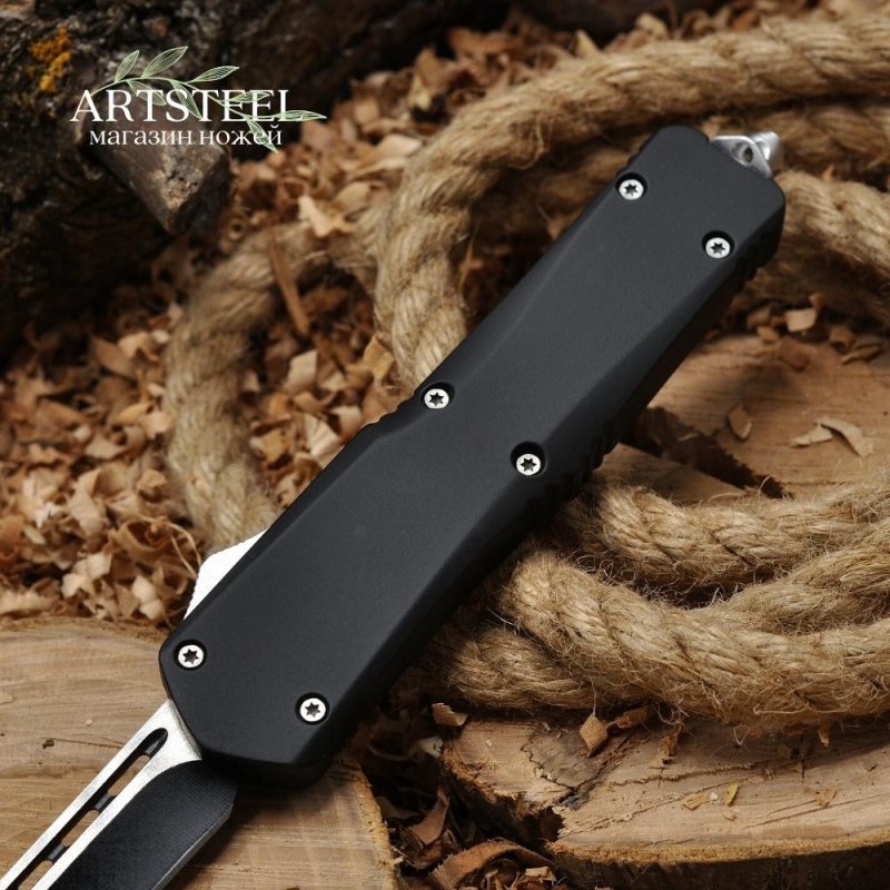 Автоматический складной нож Тирекс (фронтальный), сталь 440, рукоять алюминий в интернет-магазине art-steel.ru, фото