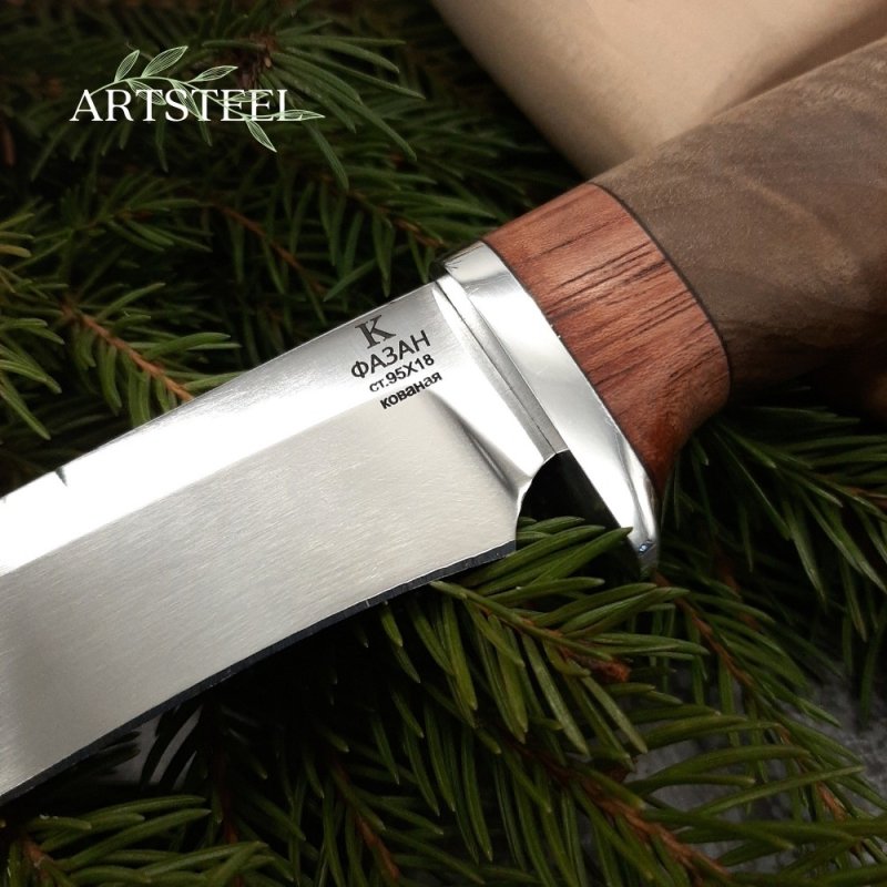 Нож Фазан из стали 95Х18, рукоять Орех в интернет-магазине art-steel.ru, фото