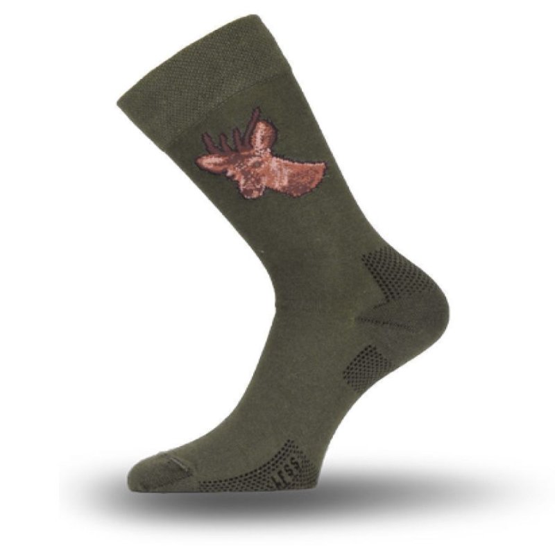 Треккинговые носки Lasting LFSS 620 Cotton туризм, зеленый с рисунком, размер M, LFSS620-M в интернет-магазине art-steel.ru, фото