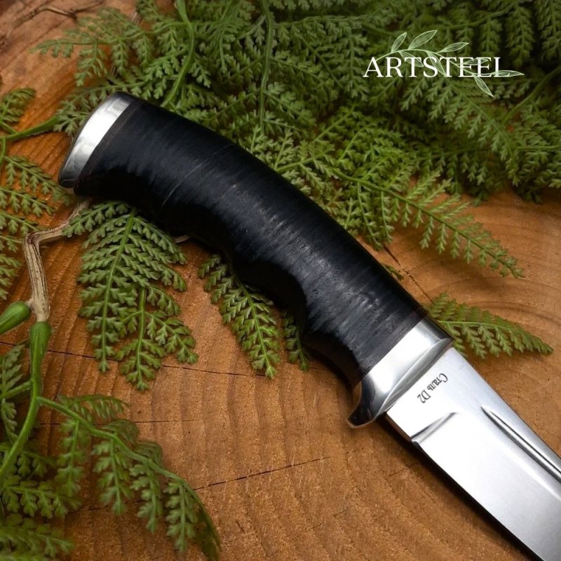 Нож Аркан из стали D2, рукоять кожа в интернет-магазине art-steel.ru, фото