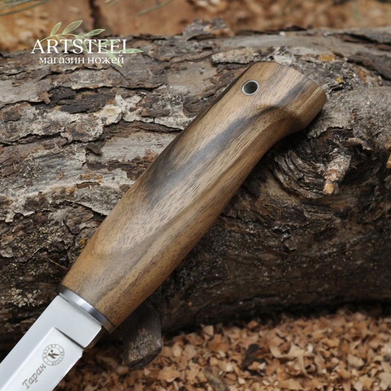 Туристический нож Таран (финка), сталь AUS8, рукоять дерево в интернет-магазине art-steel.ru, фото