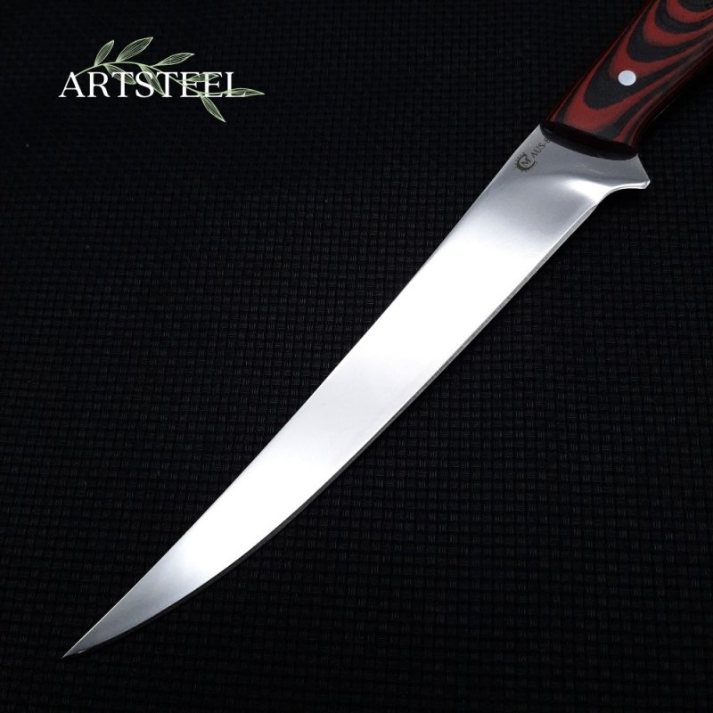 Кухонный нож Рыбный 3 из стали AUS8, рукоять G10 в интернет-магазине art-steel.ru, фото