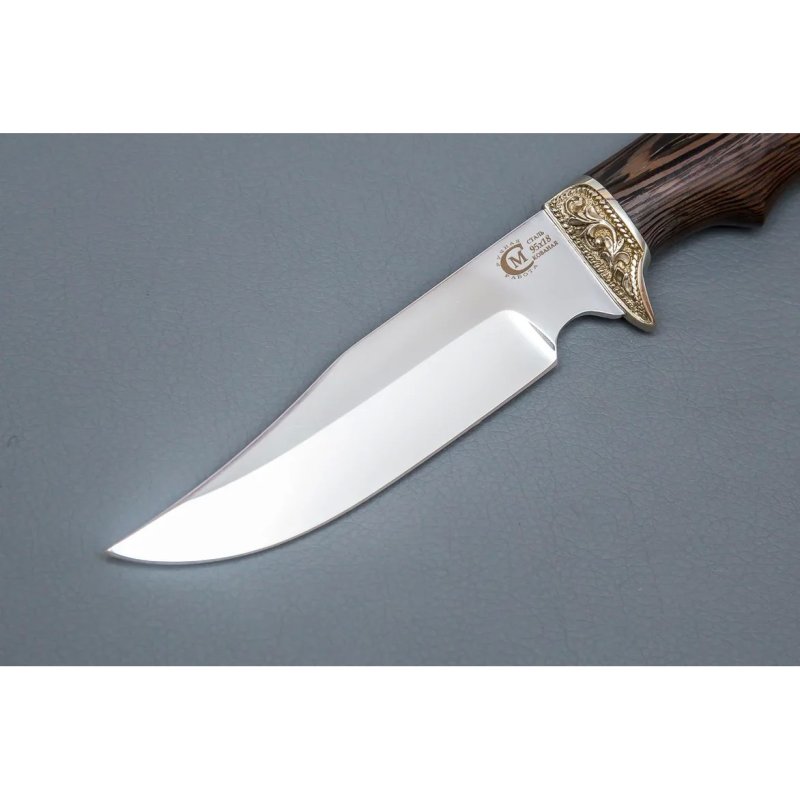 Нож Юнкер из стали 95Х18, рукоять венге, литье мельхиор в интернет-магазине art-steel.ru, фото