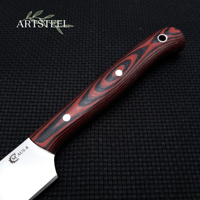 Кухонный нож Овощной 3 из стали AUS8, рукоять G10 в интернет-магазине art-steel.ru, фото
