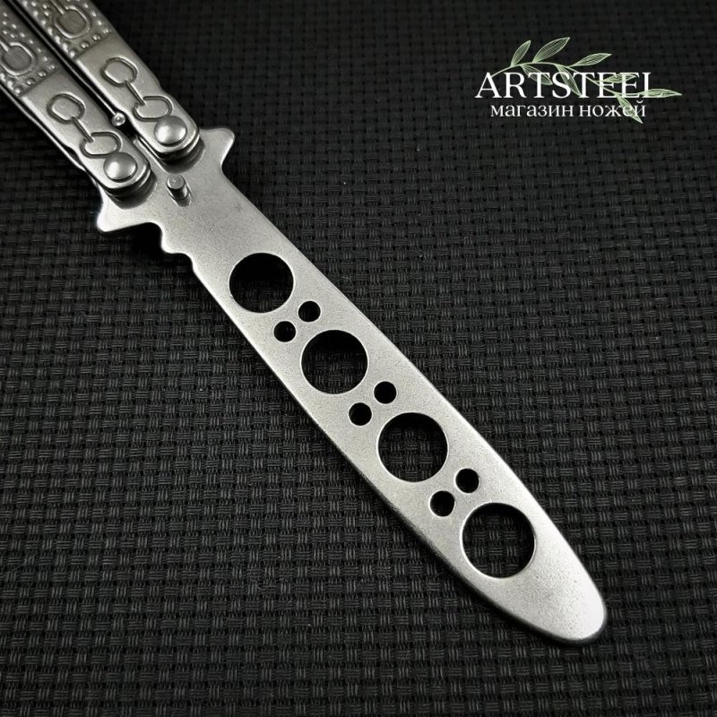 Нож бабочка тренировочный Серая цепь в интернет-магазине art-steel.ru, фото