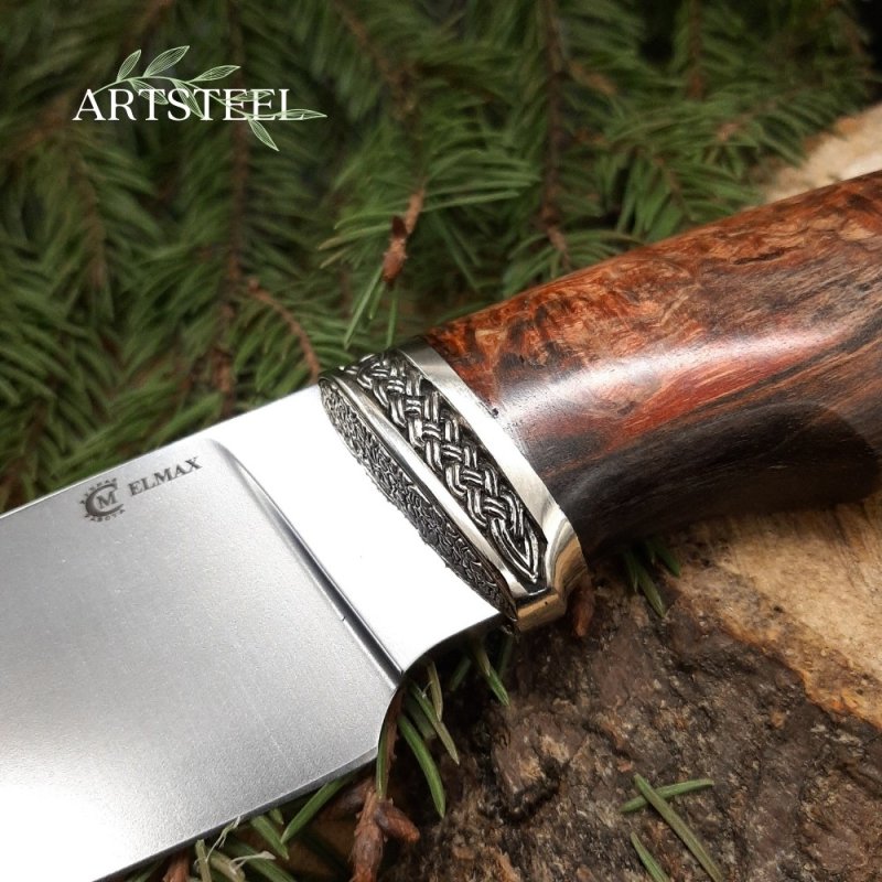 Нож Разделочный из стали Elmax, рукоять карельская береза в интернет-магазине art-steel.ru, фото