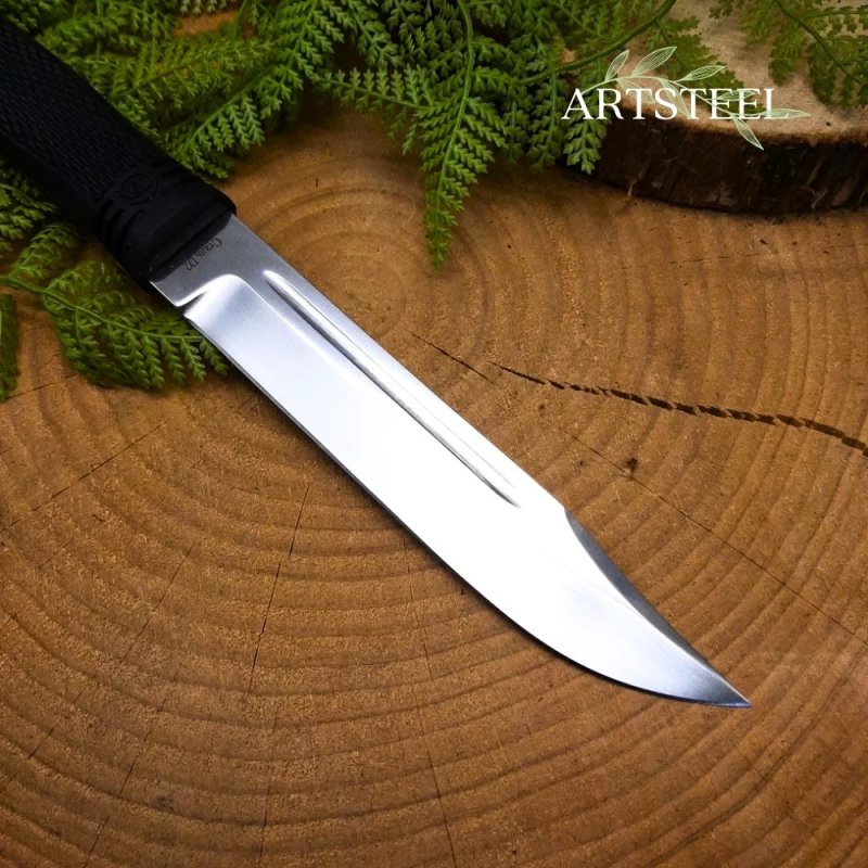 Нож Комбат-2 из стали D2, рукоять резина в интернет-магазине art-steel.ru, фото