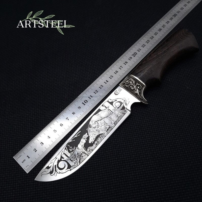 Нож Лорд из стали 95Х18, рукоять венге, литье мельхиор в интернет-магазине art-steel.ru, фото