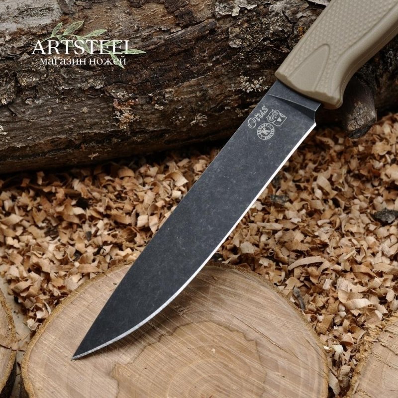 Туристический нож Otus (Отус), сталь AUS8, рукоять эластрон в интернет-магазине art-steel.ru, фото