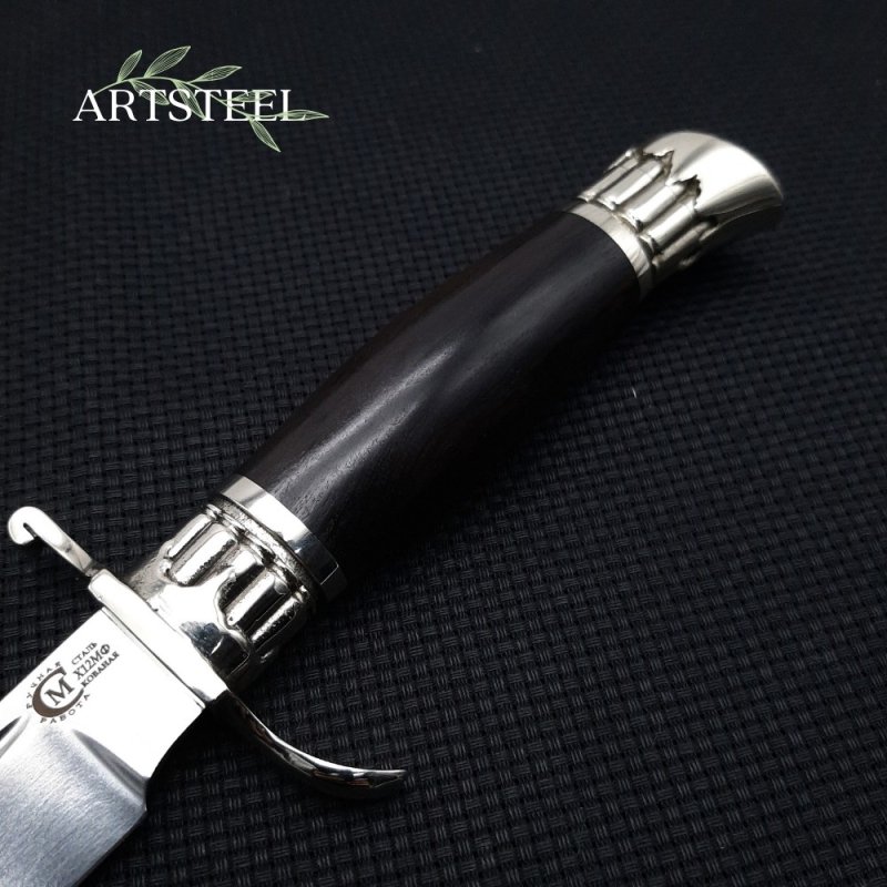 Нож НКВД из стали Х12МФ, рукоять венге, литье мельхиор в интернет-магазине art-steel.ru, фото