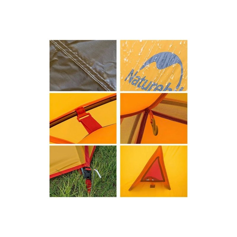 Палатка Naturehike NH18Z033-P трехместная желтая, 6927595783658 в интернет-магазине art-steel.ru, фото