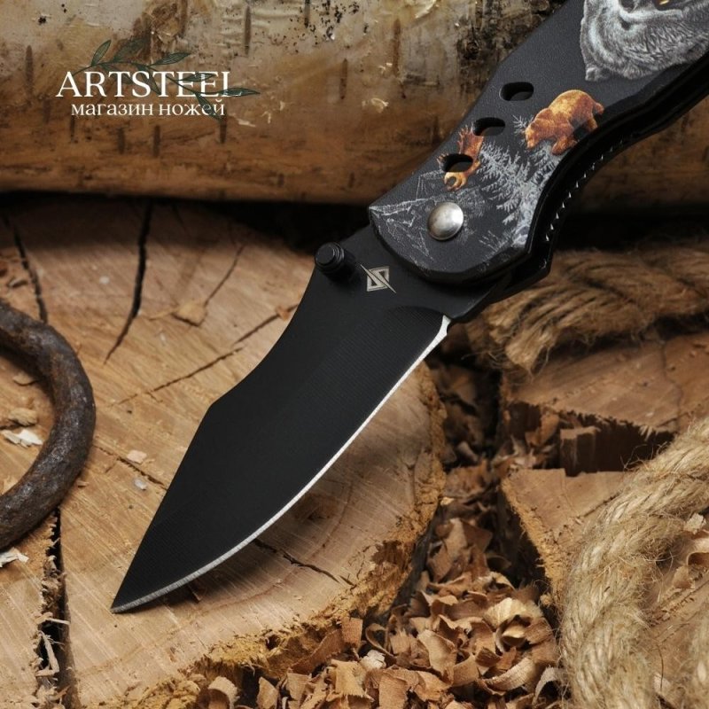 Складной нож Baribal, сталь 40х13, рукоять сталь в интернет-магазине art-steel.ru, фото