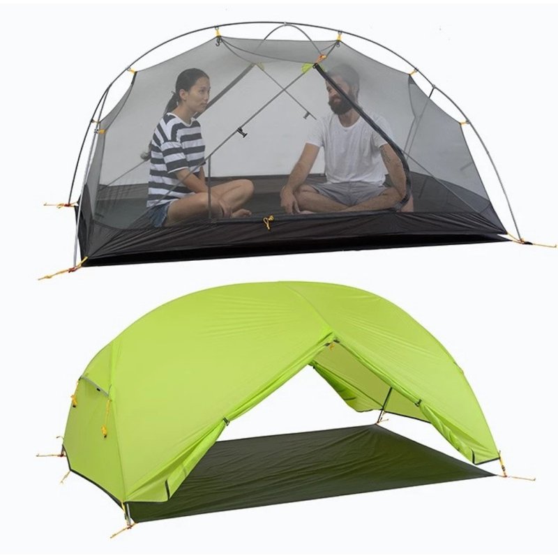 Палатка сверхлегкая двухместная Naturehike NH17T007-M, светло-зеленая, 20D в интернет-магазине art-steel.ru, фото