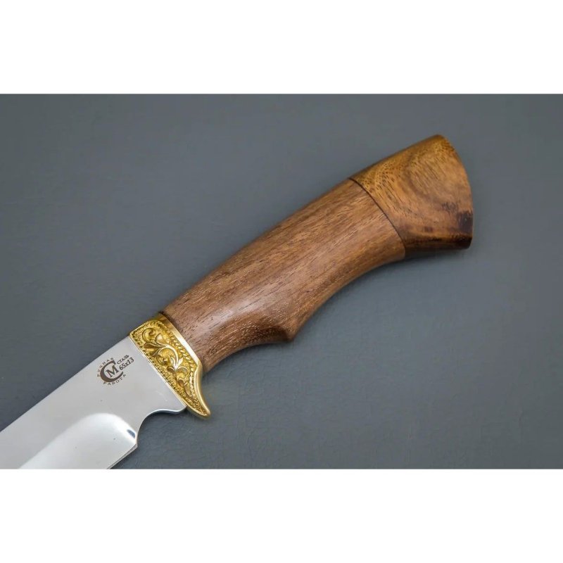 Нож Юнкер из стали 65х13, рукоять амазаку, латуннное литьё в интернет-магазине art-steel.ru, фото