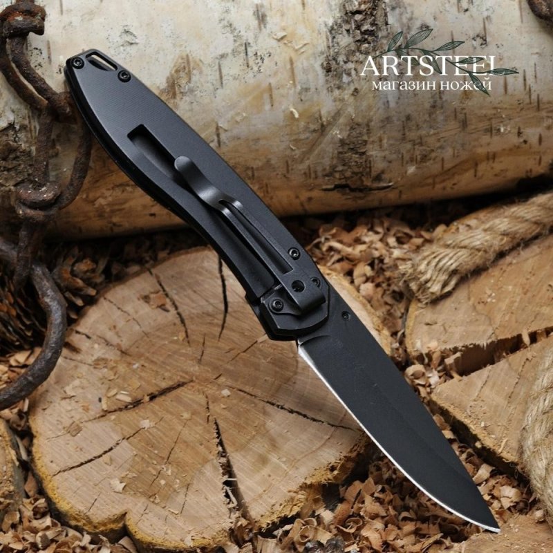 Складной нож Хаски, сталь 420, рукоять сталь в интернет-магазине art-steel.ru, фото