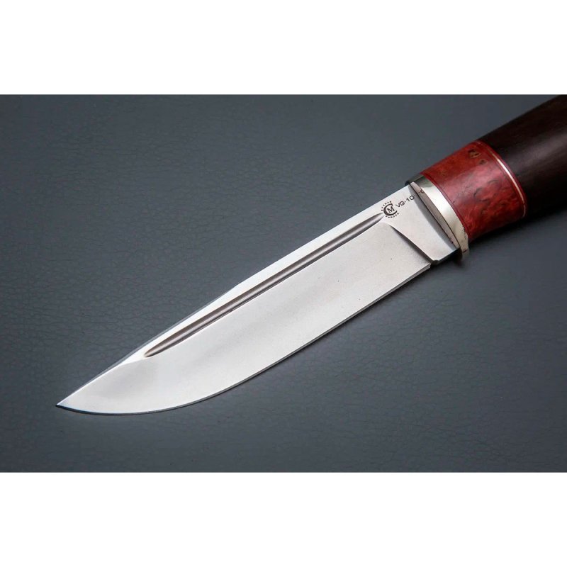 Нож Пуукко из стали VG-10, рукоять ореховый кап, литье мельхиор в интернет-магазине art-steel.ru, фото