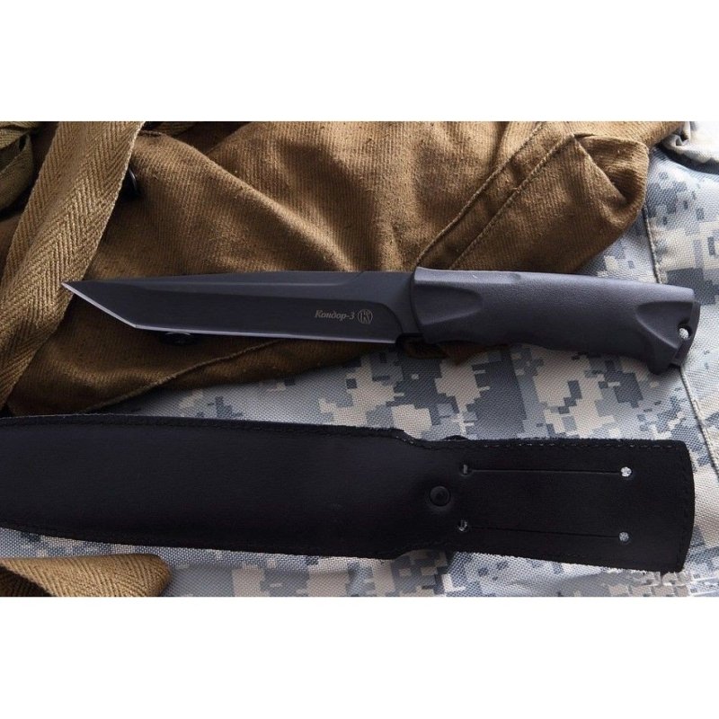 Нож танто Кондор-3, сталь AUS8, рукоять эластрон в интернет-магазине art-steel.ru, фото