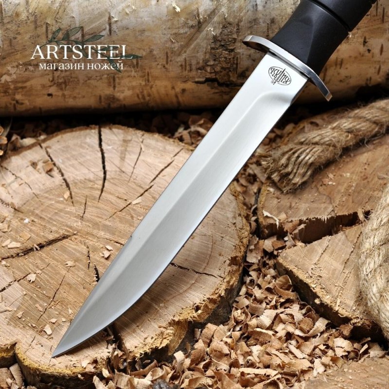 Охотничий нож Адмирал-2, сталь 65Х13, рукоять резина, сталь в интернет-магазине art-steel.ru, фото