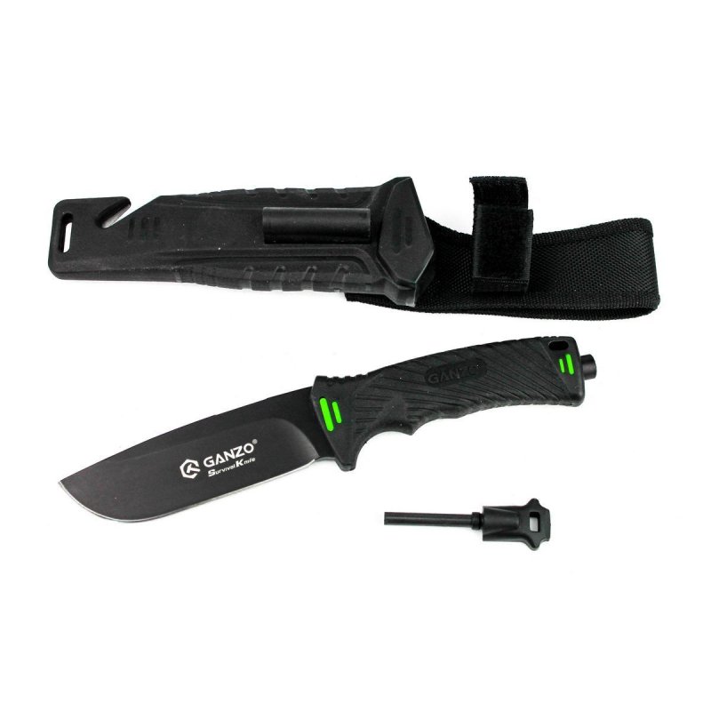 Туристический нож Ganzo G8012-BK, сталь 7Cr17, рукоять пластик ABS в интернет-магазине art-steel.ru, фото