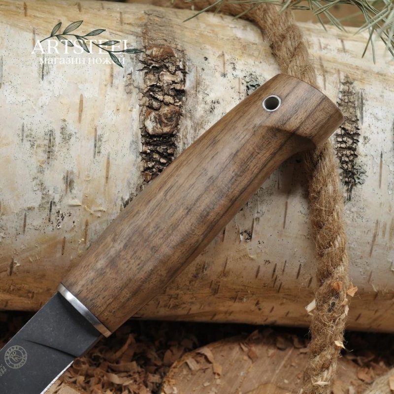 Туристический нож Финский, сталь AUS8, рукоять орех в интернет-магазине art-steel.ru, фото