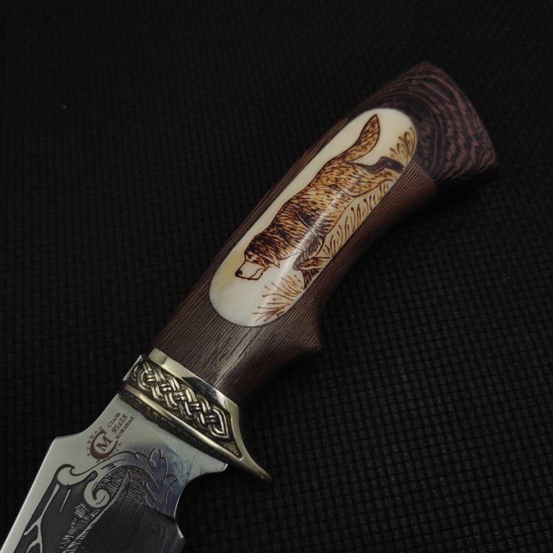 Нож Корсар из стали 95х18, рукоять венге, литьё мельхиор в интернет-магазине art-steel.ru, фото