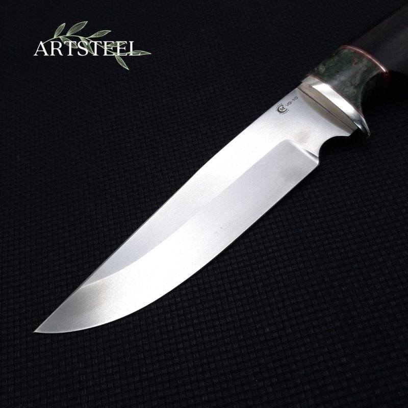 Нож Легионер из стали VG-10, рукоять карельская береза, черное дерево в интернет-магазине art-steel.ru, фото