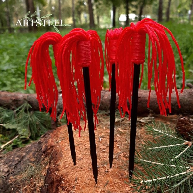 Колышки метательные  (в наборе 5 шт.), сталь 420, рукоять сталь в интернет-магазине art-steel.ru, фото