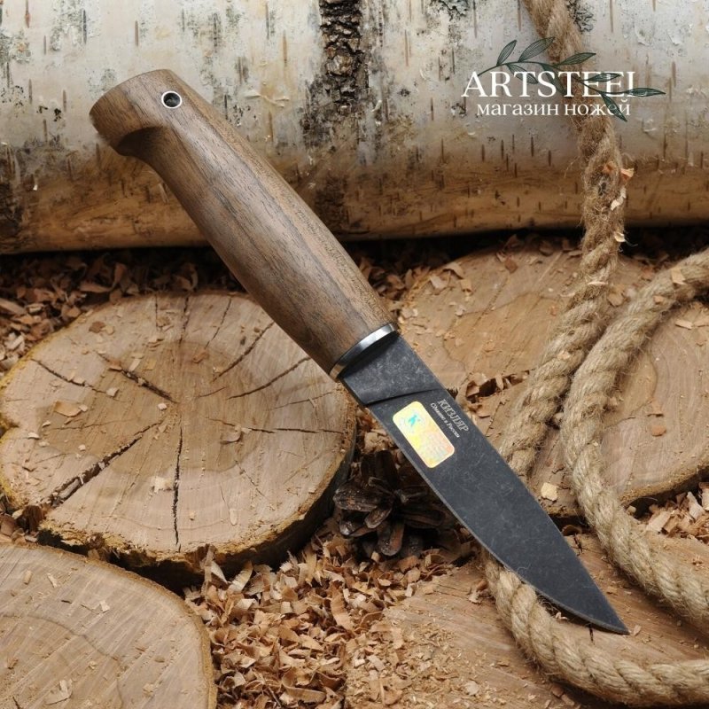 Туристический нож Финский, сталь AUS8, рукоять орех в интернет-магазине art-steel.ru, фото
