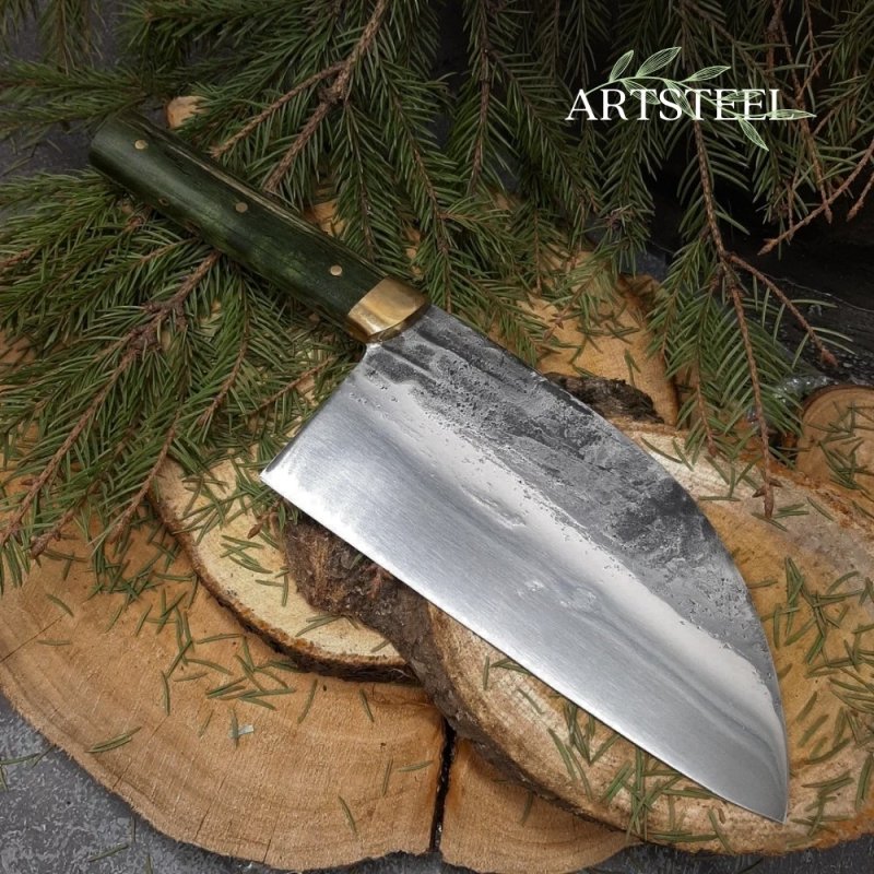Нож Сербский шеф из стали К340, рукоять дерево в интернет-магазине art-steel.ru, фото