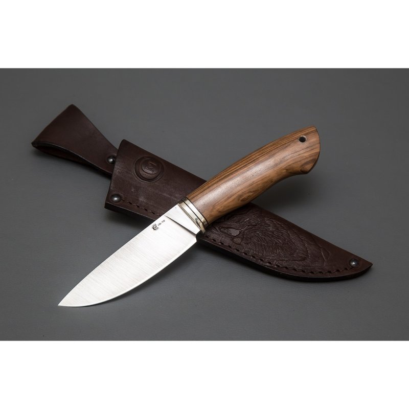 Нож Сокол из стали VG-10, рукоять ореховый кап, литье мельхиор в интернет-магазине art-steel.ru, фото